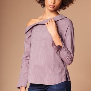 ONE SHOULDER LONG SLEEVE BLOUSE [MB110684]
